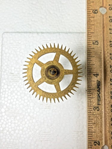 Baden Clock Escape Wheel (See Pics To ID Mvmt)- Vintage Clock Parts K8799