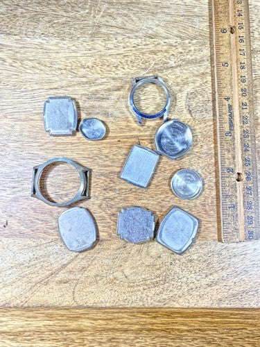 Assorted Lot Of Old Watch Case Parts (Lot Of 10) (KD1947)