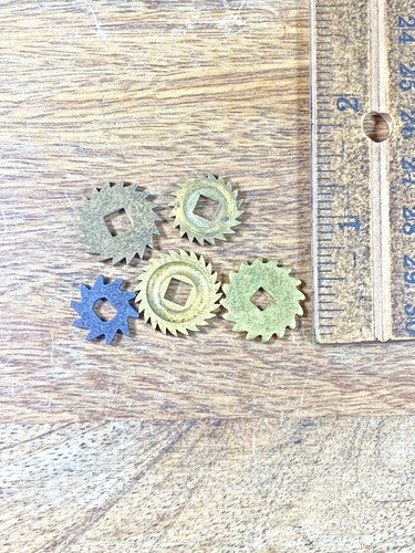 Assorted Lot Of Old Clock Movement Click Wheels (Lot Of 5) (KD2026)