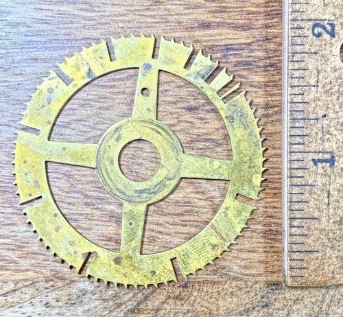 Antique Clock Movement Count Wheel  (50.66mm Dia, 8.49mm Inner Dia) (KD284)