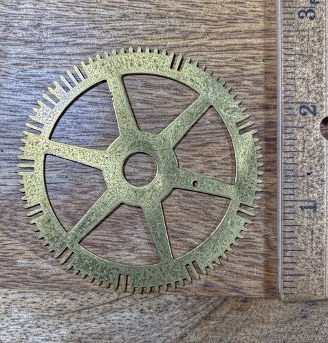 Antique American Clock Movement Count Wheel  (65.76mm Dia, 9.21mm Inner (KD190)
