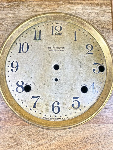 Seth Thomas Sonora Chime Clock Dial Pan w/ Trim Ring (No Glass Or Bezel)(KD016)