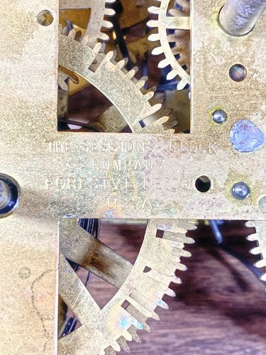 Old Sessions Clock Movement Time Side 2nd Wheel (See Pics To ID Mvmt)   (KD1640)