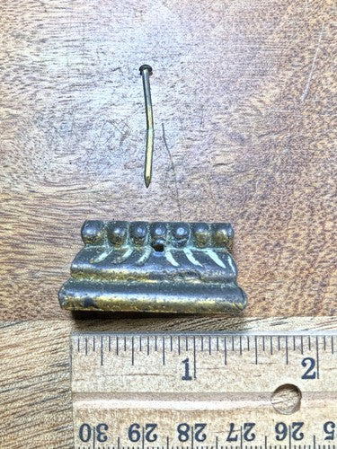 Large Old Mantel Clock Square Column Base     (K8265)