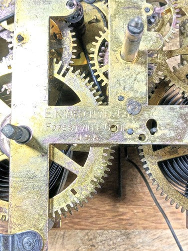 EN Welch Clock Movement Plate Nut (See Pics To ID Mvmt)     (K9281)