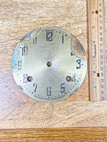 Old New Haven Clock Movement Dial Pan    (K9985)