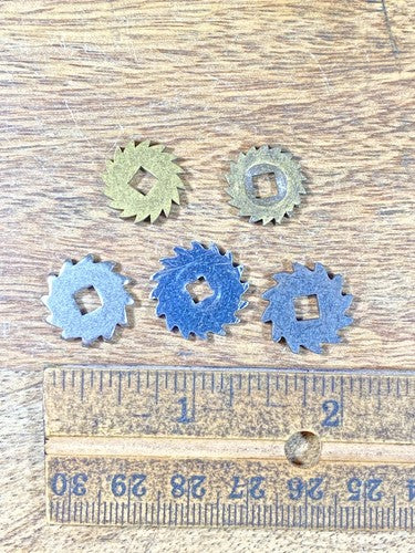Assorted Lot Of Old Clock Movement Click Wheels (Lot Of 5) (KD1984)