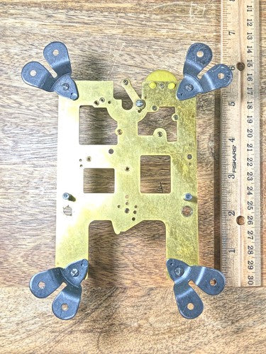 Korean LAVA Clock Movement Back Plate (Pivots Look Good)      (K8418)