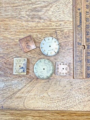 Assorted Lot Of Old Watch Dials (Lot Of 5) (KD2275)