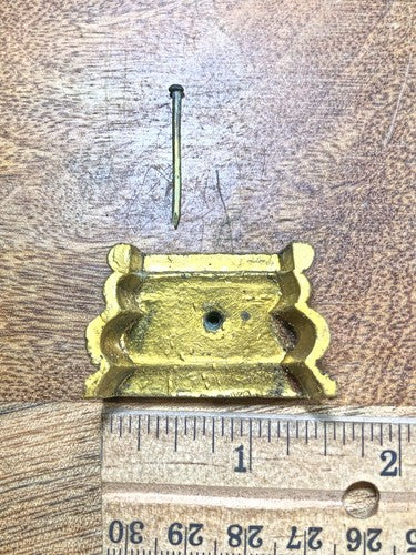 Large Old Mantel Clock Square Column Top Or Capital   (K8264)