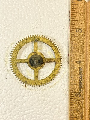 Ingraham Clock Mvmt (Pat 78/79)  Strike Side 4th Wheel (See Pics To ID) (KD2906)