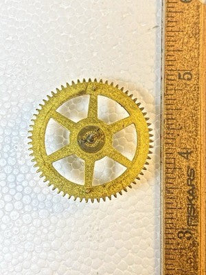 Antique New Haven Clock Movement Strike Side 4th Wheel  (KD4327)