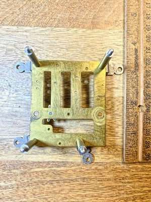 HAC, Hamburg American Clock Movement Back Plate (Pivots Look Good) (KD4192)