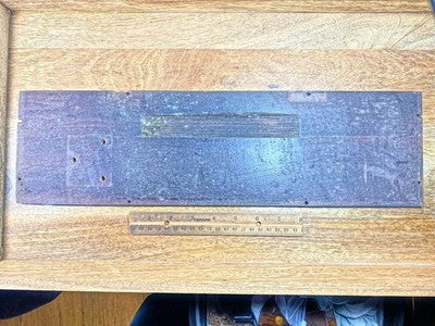 Black Mantel Clock Baseboard 18 11/16 Inch X 5 5/16 Inch    (LL5344)
