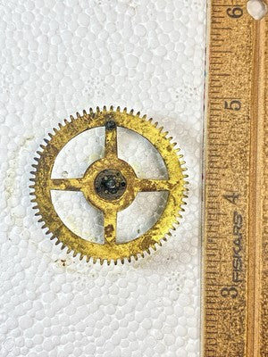 Ingraham Clock Mvmt (Pat 78/79)  Strike Side 4th Wheel (See Pics To ID) (KD2906)
