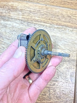 New Haven Clock Movement Time Side Main Wheel (See Pics To ID Mvmt)  (KD2959)