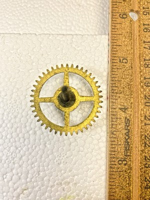 Ingraham Clock Mvmt (Pat 78/79)  Time Side 4th Wheel (See Pics To ID) (KD2911)