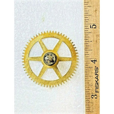 Old New Haven Clock Movement Time Side 2nd Wheel (See Pics to ID Mvmt) (K5857)