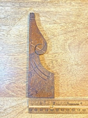 Parlor Or Kitchen Clock Wooden Side Trim Piece  (6 1/2 X 2 Inches) (KD3077)