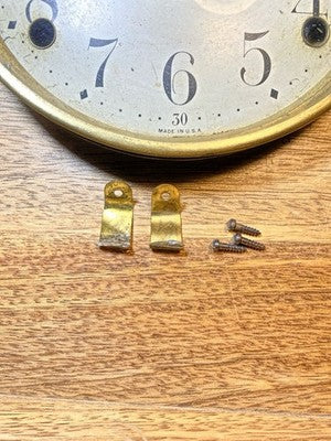 Seth Thomas Clock Dial (5.44 Inch Dia) W/ Bezel & Convex (For Repair) (KD3589)