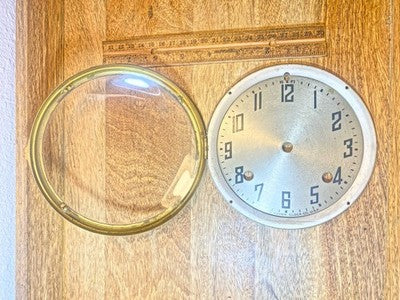 New Haven Clock Movement Dial Pan (See Pics to ID Movement) (KD4457)