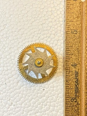 Perivale Clock Movement Strike Side 3rd Wheel - Vintage Clock Parts KD3717