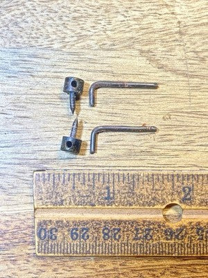 Old Clock Door Hinge Set - Vintage Clock Parts KD4591