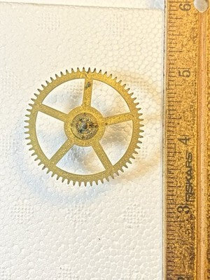 Old Sessions Clock Movement Strike Side 4th Wheel (See Pics to ID Mvmt) (KD4572)