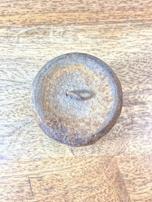 Old  Clock Weight 3 5/8 Inches  Long 3 lb 9oz 2.35 Inch Diameter Base   (WT044)