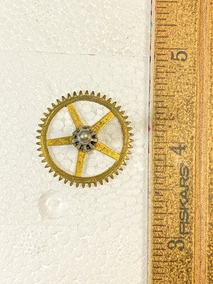 Herschede Clock Movement Time Side 2nd Wheel (See Pics To ID Movement)  (KD2678)