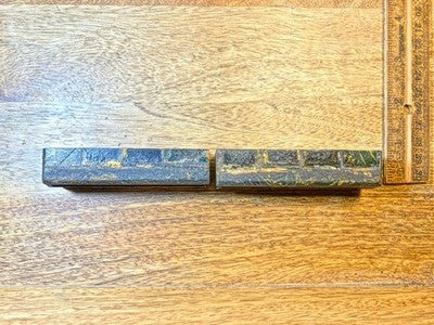 Antique Black Mantle Clock Adamantine Trim Pieces (KD4106)