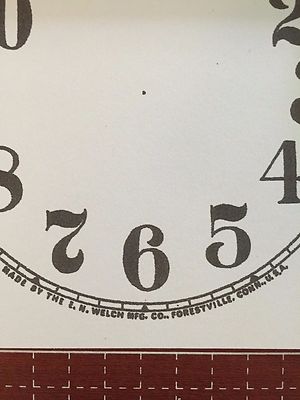 5 Inch Welch Clock Replacement Paper Dial (Lot150)