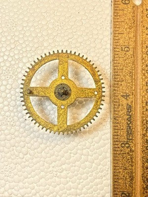 Ingraham (Stamped 12 14) Clock Movement Strike Side 4th Wheel (KD3629)