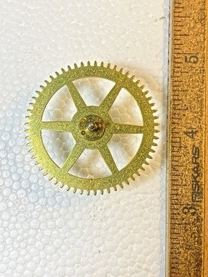Antique New Haven Clock Movement Time Side 2nd Wheel  (KD4324)