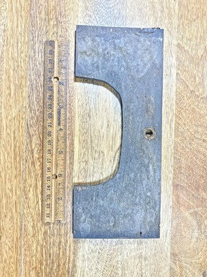 Old Black Mantel Clock Baseboard 9 1/8 Inch X 3 7/8 Inch (KD3141)