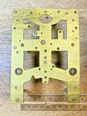 New Haven Clock Movement Back Plate (See Pics To ID Movement)  (KD2973)