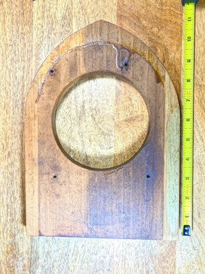 Wood Clock Piece 10 7/8 Inches  X 7 3/4 X 3/4 Inches   (LL5320)