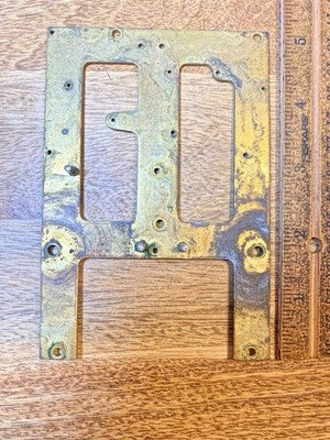 Ingraham (Stamped Oct 78) Clock Movement Back Plate (Pivots Look Good) (KD4291
