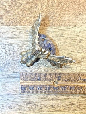 Antique Black Mantel Clock Claw Foot      (Lot KD4564)