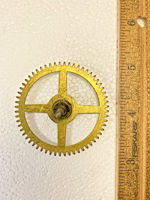 Ingraham (Stamped 12 33) Clock Movement Time Side 2nd Wheel    (KD2714)
