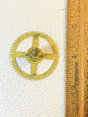 Ingraham (Stamped 5 12) Clock Movement Strike Side 3rd Wheel (KD4299)