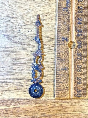 Old Rusty Herschede Clock Minute Hand (See Pics To ID Mvmt))  (KD4199)