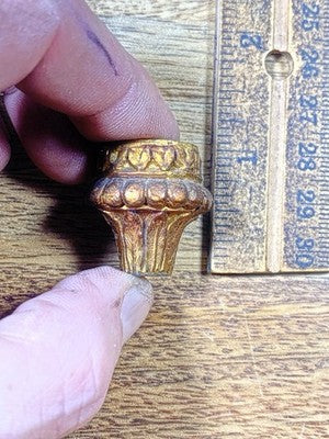 French Mantel Clock Candle Stick Foot (Dia. On Threads Is 3.4mm) (KD3142)