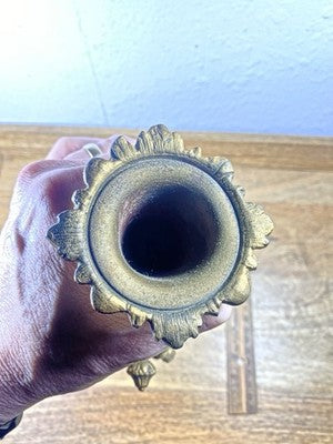 French Mantel Clock Candlestick Side Piece Part (9  1/2 Inches Tall) (LL5363)