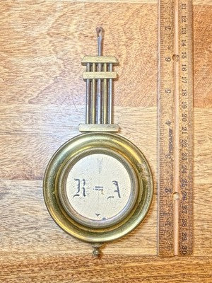 Antique 6 7/8 Inch Long Clock Pendulum  (2.7oz)  - Vintage Clock Parts KD3494