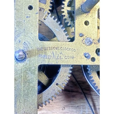 Sessions Clock Movement Pendulum Bridge (See Pics To ID Movement) (KD3239)