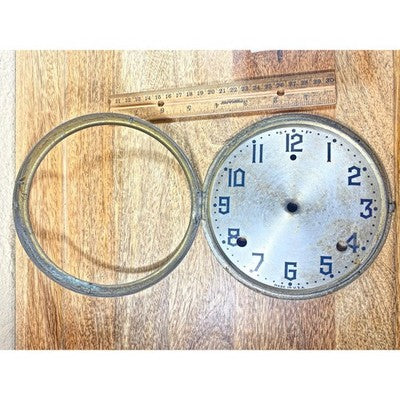 Antique Clock Dial (6.17 Inch Dia) W/ Bezel (No Glass) (KD1340)