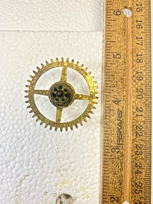 Ingraham Clock Mvmt (Pat 78/79)  Time Side 4th Wheel (See Pics To ID) (KD2911)