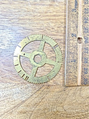 Antique Clock Movement Count Wheel  (50.6mm Dia, 8.3mm Inner Dia) (KD2659)