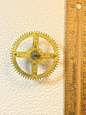 Ingraham (Stamped 12 14) Clock Movement Strike Side 3rd Wheel (KD3630)